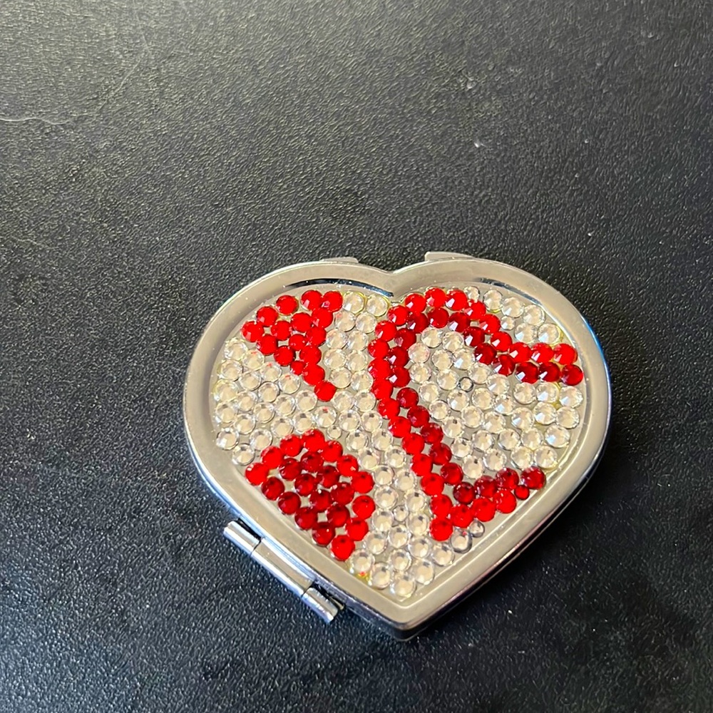 Swarovski Crystal Heart Shaped Mirror